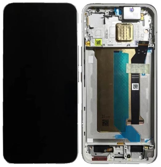 LCD-näyttö Xiaomi Pocophone X8 Pro Max kosketusnäytöllä ja kehyksellä, valkoinen, alkuperäinen (huoltopakkaus)