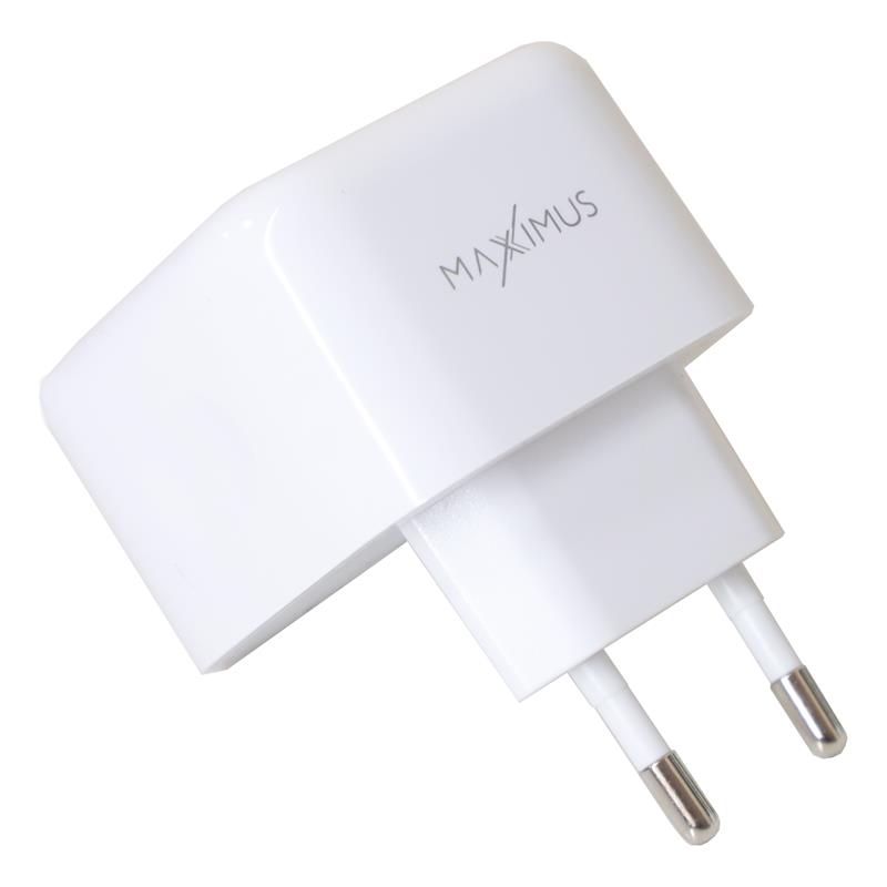Seinälaturi MX THUNDER PD 35W, 2xUSB-C valkoinen