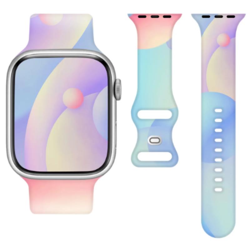Silikonihihna Apple Watch 38/40/41 MM (97+110) värikäs
