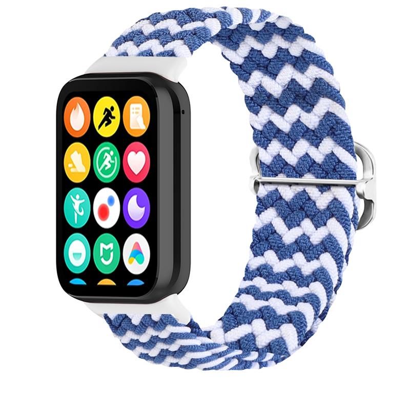 Punottu hihna Mi Band 8 Pro/M8 Pro (10) sininen ja valkoinen