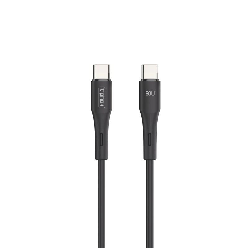 T-PHOX KAAPELI GENTLE USB-C/USB-C 60W MUSTA