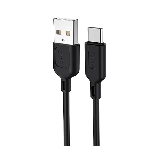KAAPELI T-PHOX FAST TYPE-C 2.4A 1.2M MUSTA