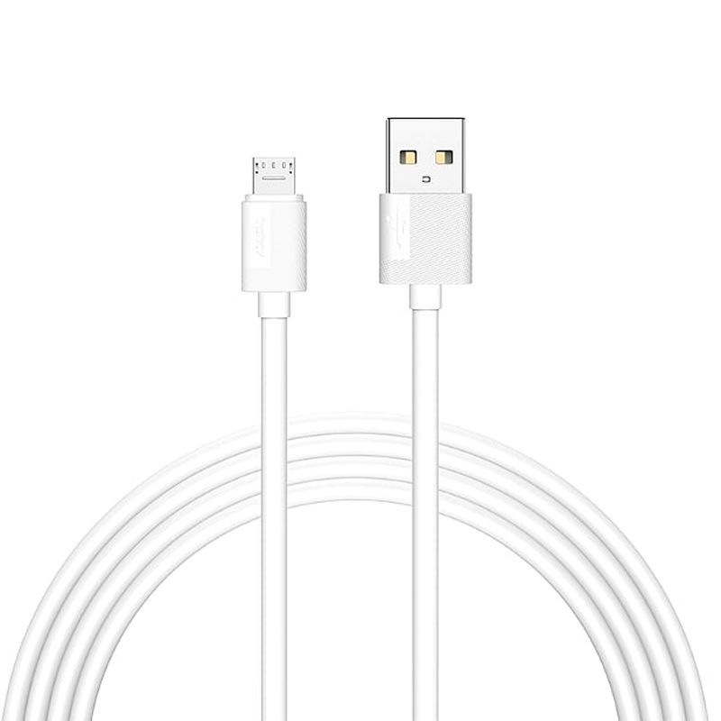 Kaapeli T-PHOX Nets Micro USB, valkoinen, 3A, PVC, 1,2M