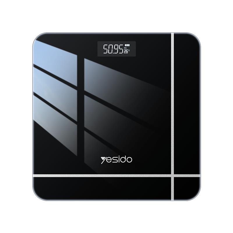 YESIDO elektroninen kylpyhuonevaaka MG09 jopa 150KG musta