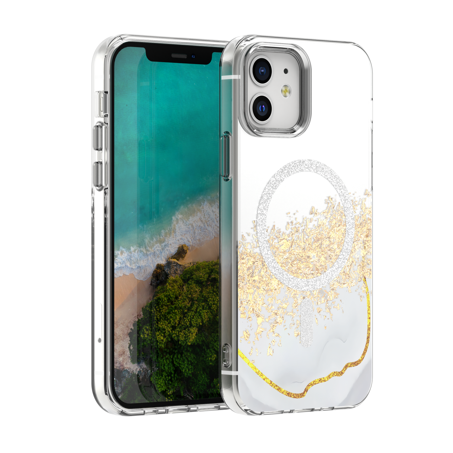 Epoxy Mag suojakuori iPhone 12 / 12 Pro 6,1" valkoinen