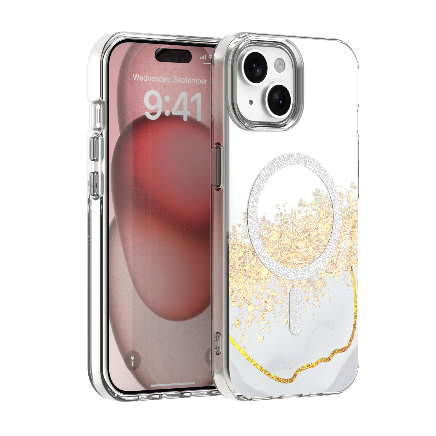 Epoxy Mag suojakuori iPhone 15 6,1" valkoinen