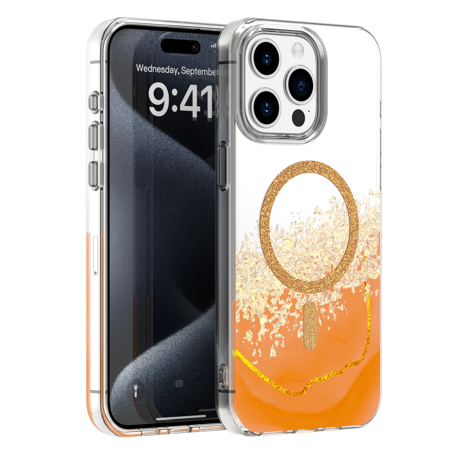 Epoxy Mag suojakuori iPhone 14 Pro 6,1" oranssi