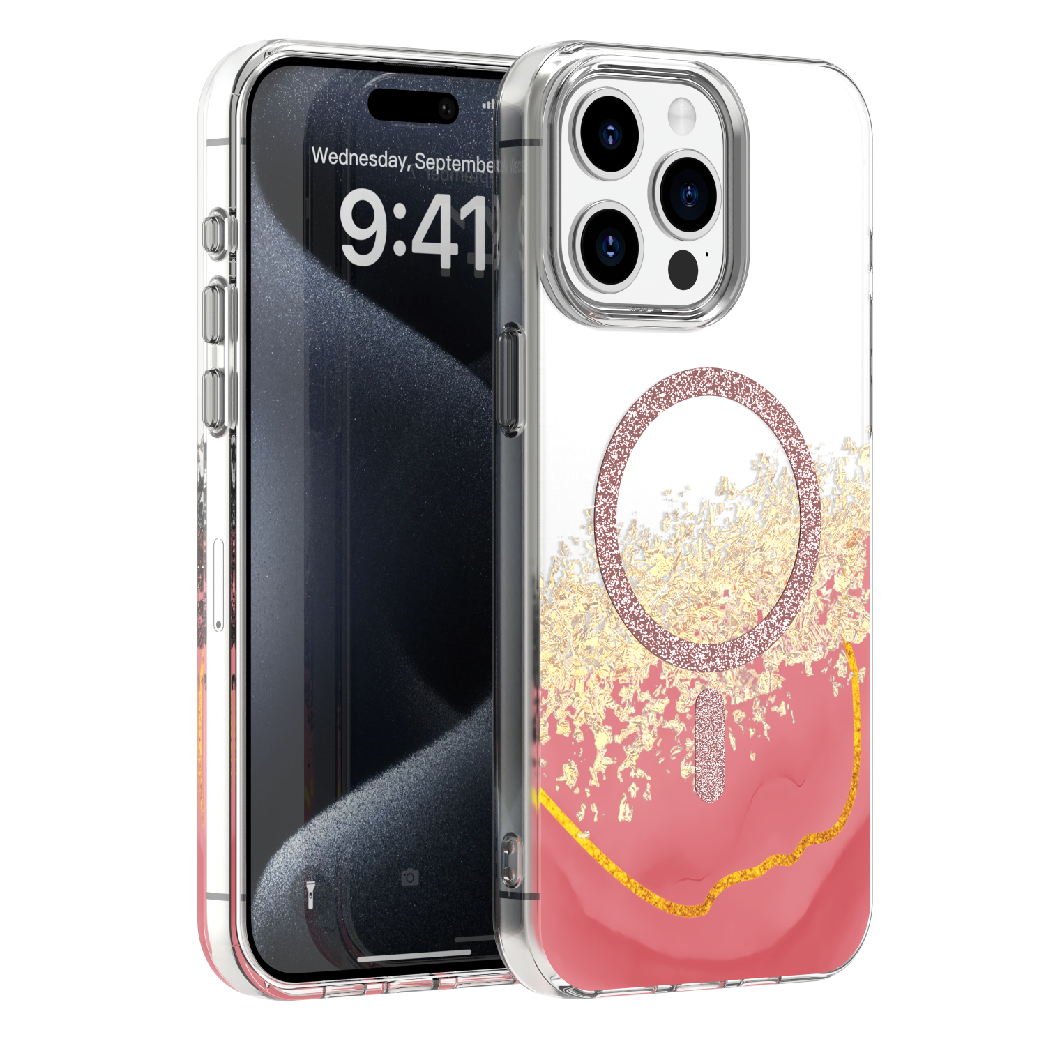 Epoxy Mag suojakuori iPhone 14 Pro 6,1" vaaleanpunainen