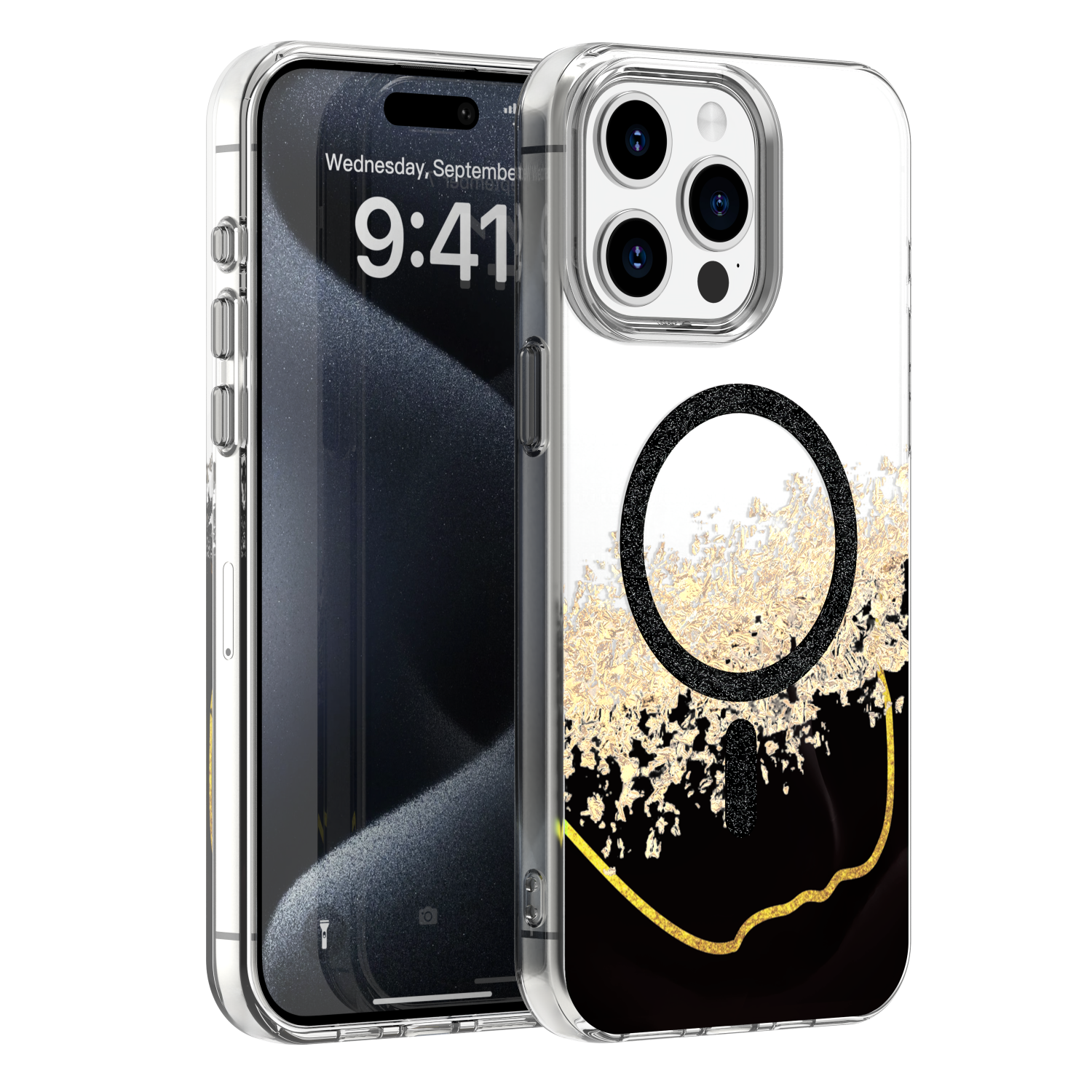 Epoxy Mag suojakuori iPhone 15 Pro 6,1" musta