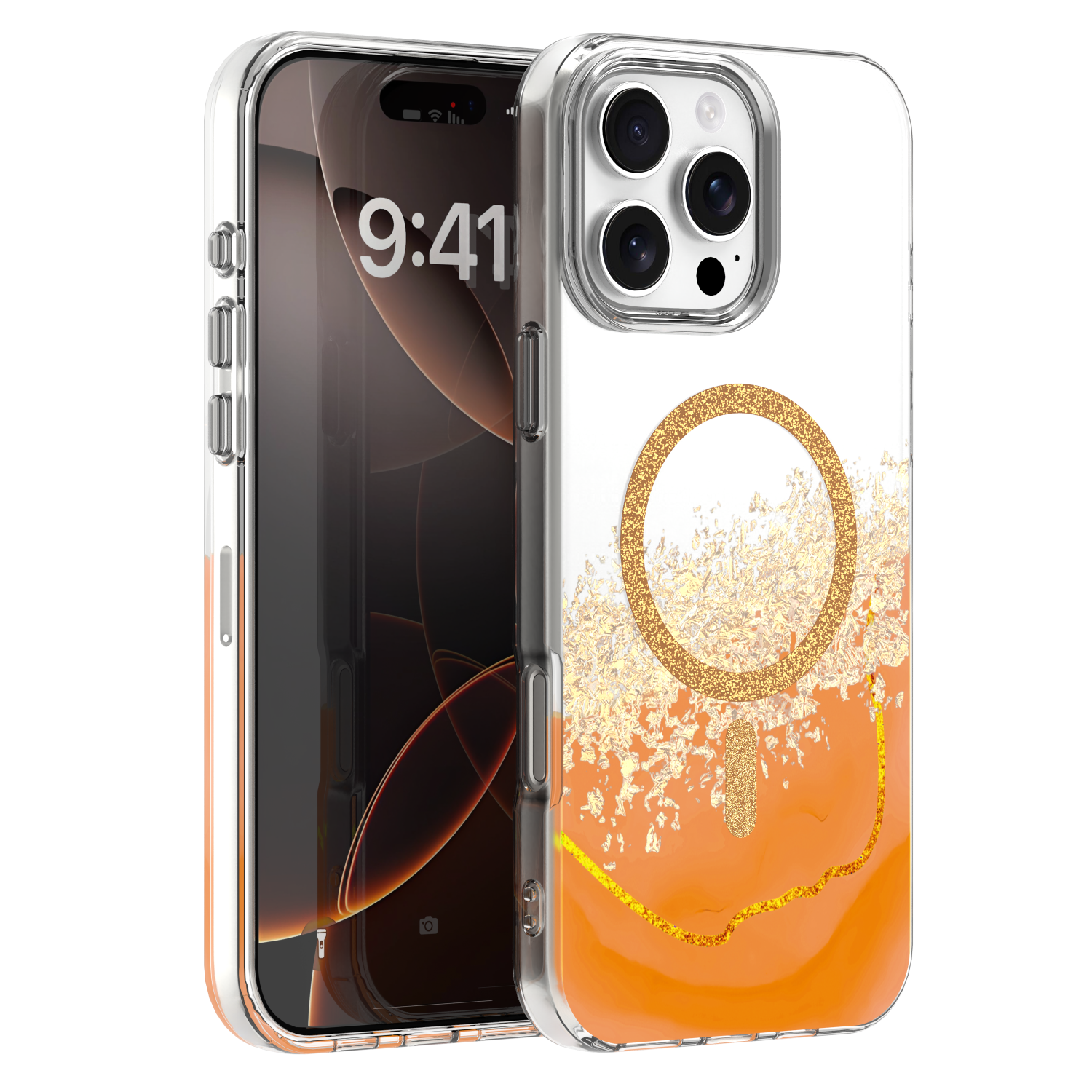 Epoxy Mag suojakuori iPhone 16 Pro 6,3" oranssi