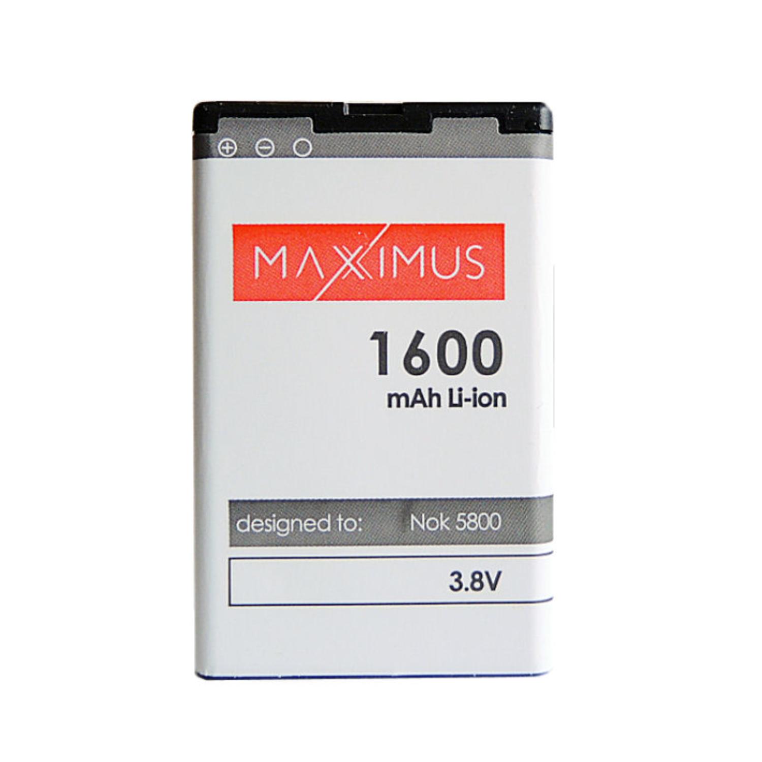 Akku MAXXIMUS NOK 5800/5230 1600 LION C3/N900/X6 16GB/