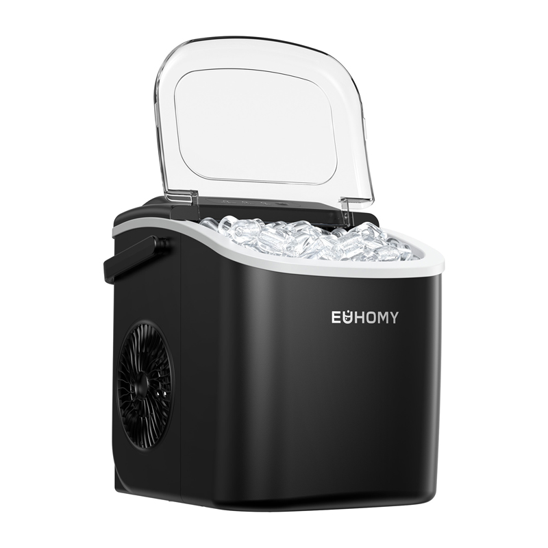 Euhomy IM001 -jääpalakone, 1.2 l, 12 kg (musta)