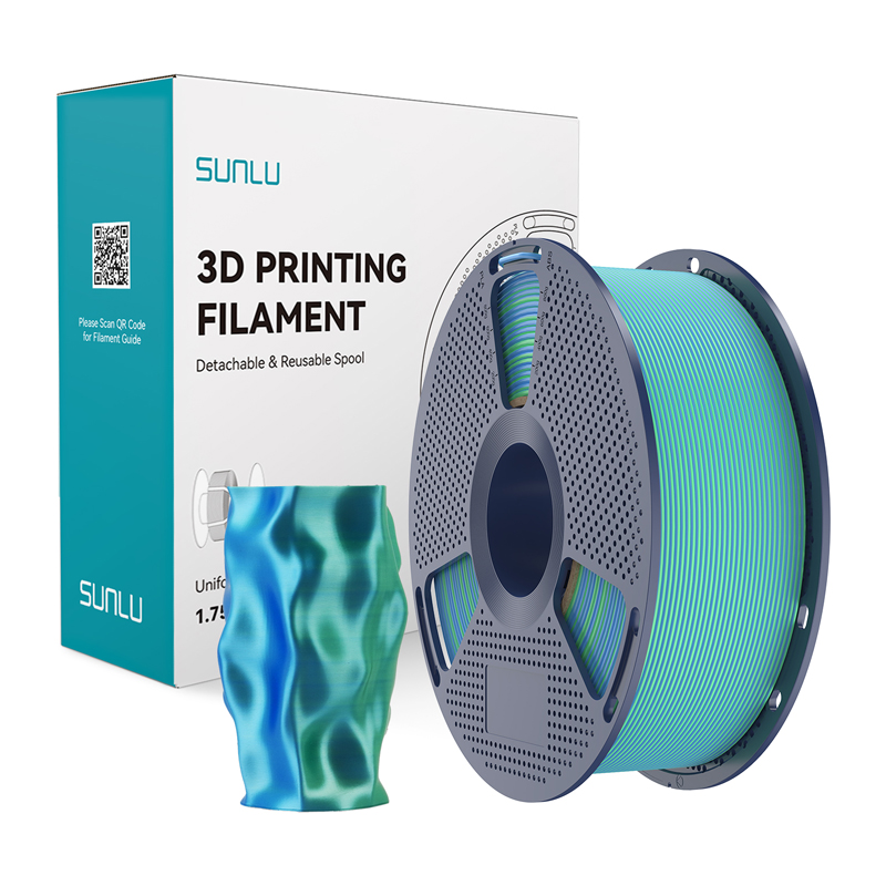 Sunlu PLA+ Silk kaksivärinen filamentti (sininen-vihreä)