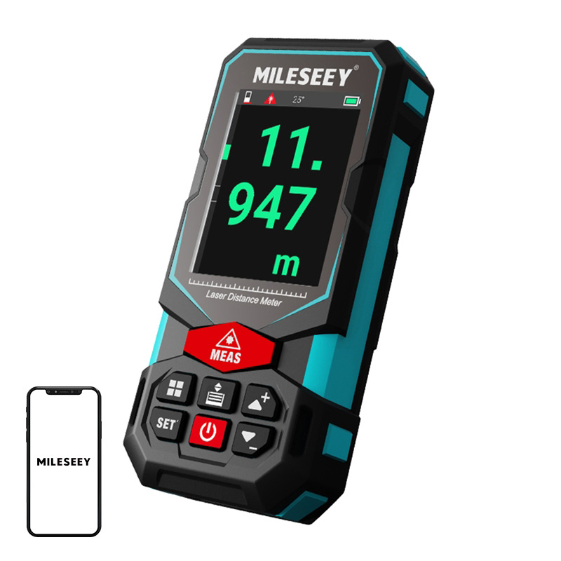 Mileseey S7 100m laseretäisyysmittari näytöllä