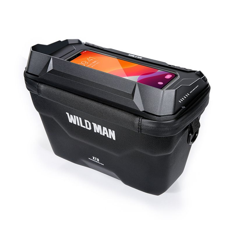 WILDMAN matkalaukku polkupyörän ohjaustankoon vetoketjulla, 3L (4"-7"), XT8, musta