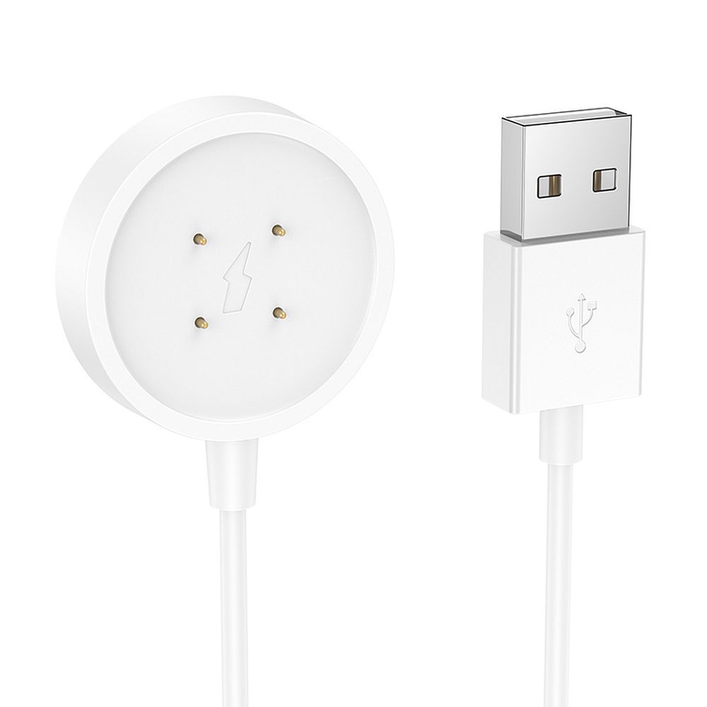 Charging cable for smartwatch Hoco 0,6 m Y24 white