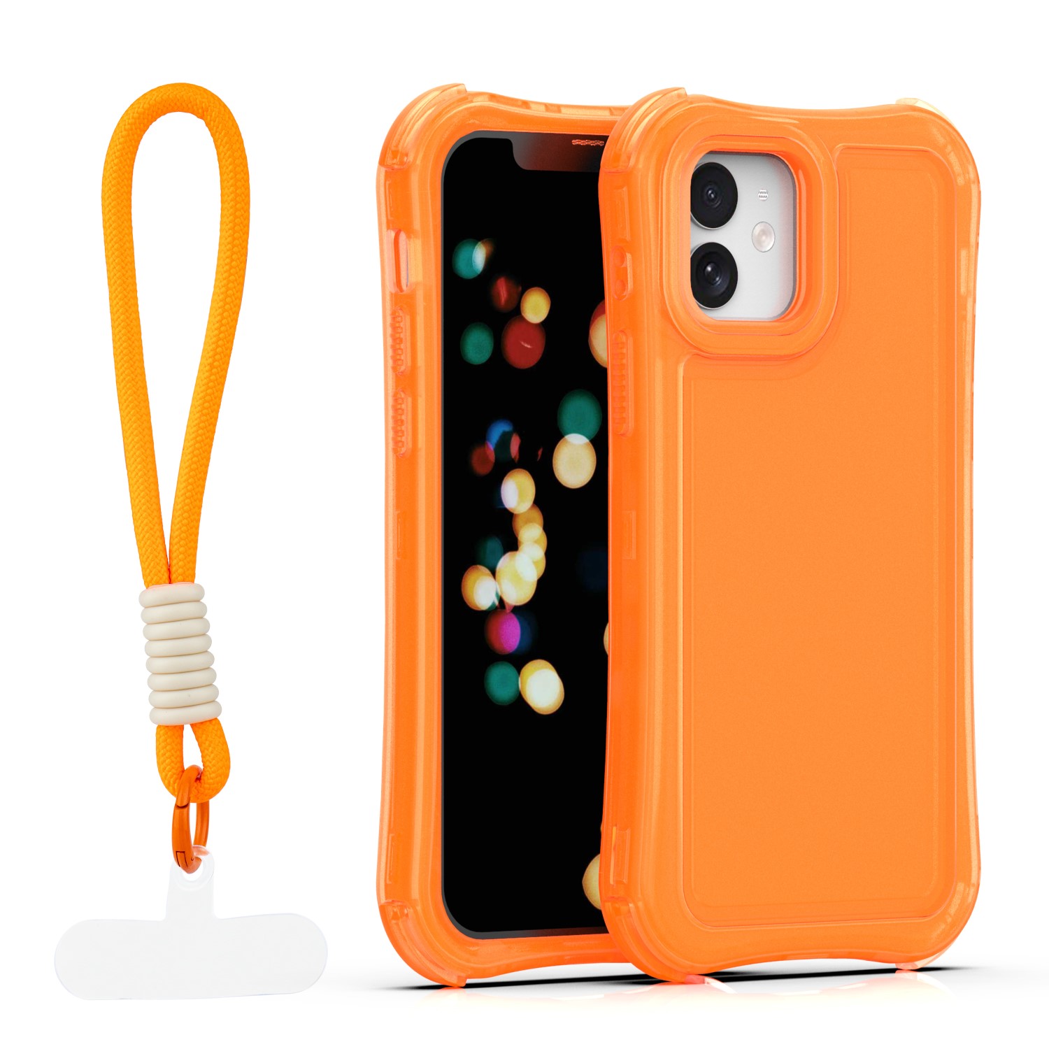 Safepop suojakuori hihnalla iPhone 12 / 12 Pro 6,1" oranssi