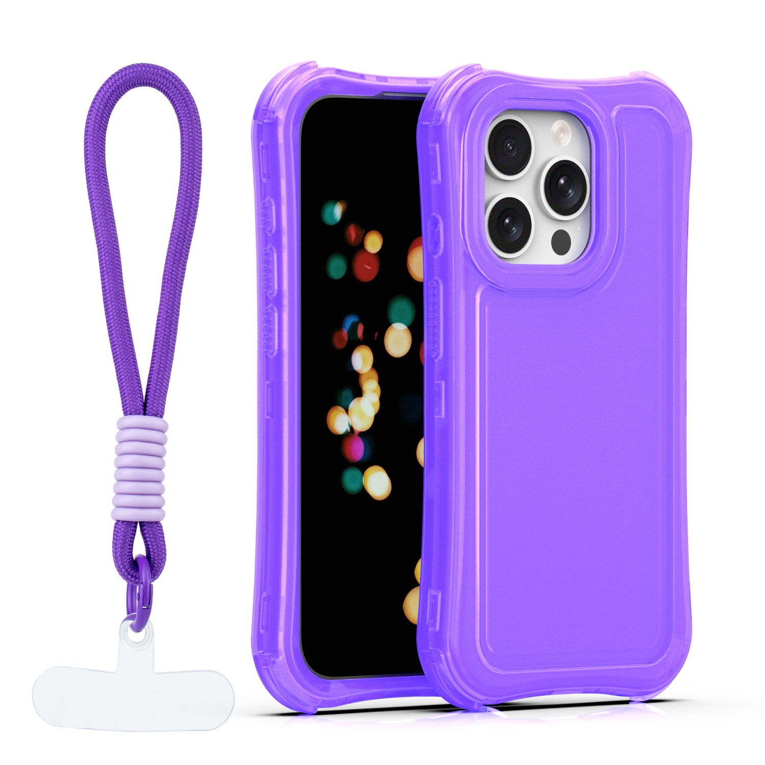 Safepop suojakuori hihnalla iPhone 15 Pro 6,1" violetti