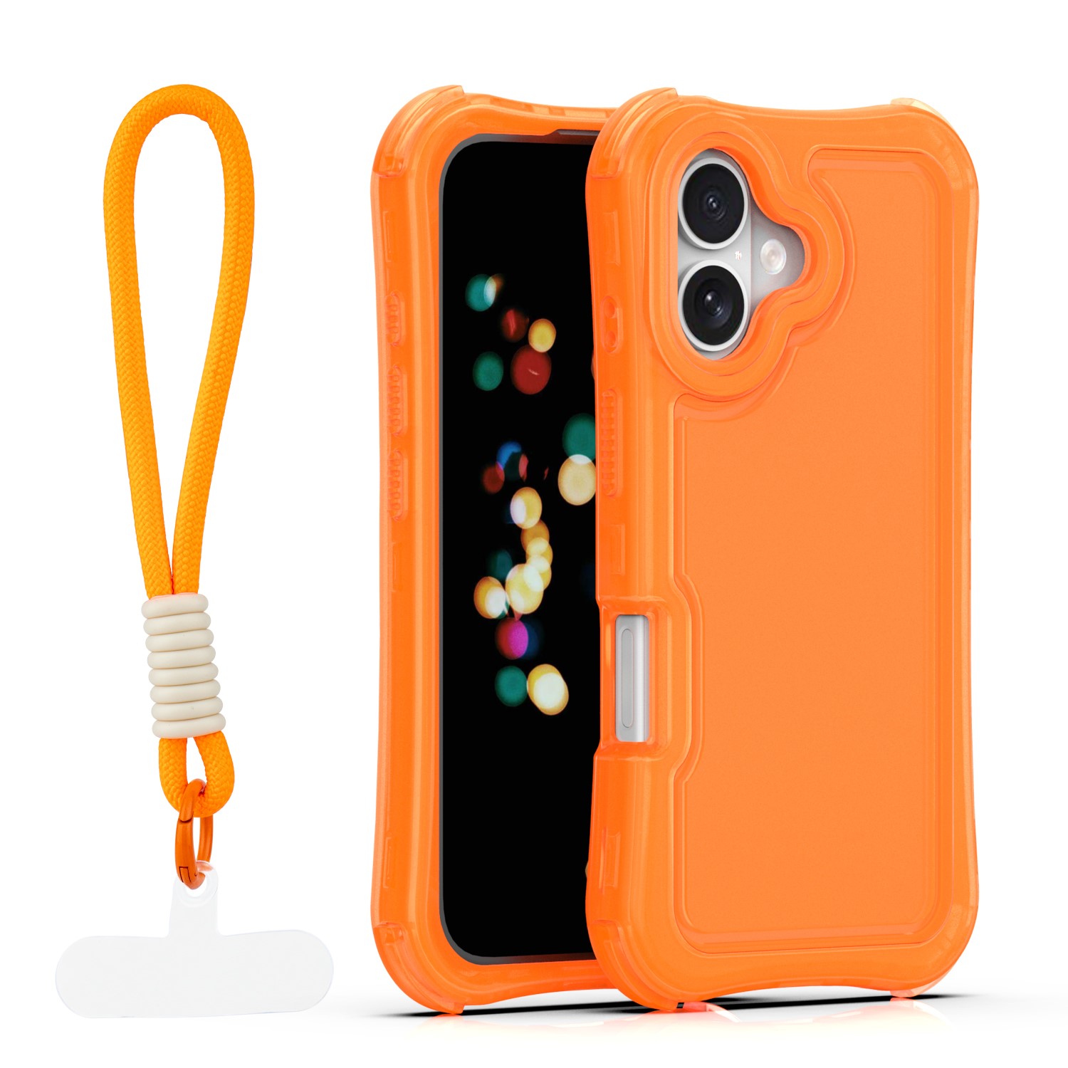 Safepop case with strap for iPhone 16 6,1" orange