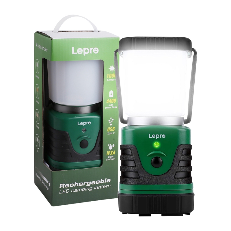 LEPRO 3300008 retkeilyvalaisin, 1000 lm, 3600 mAh