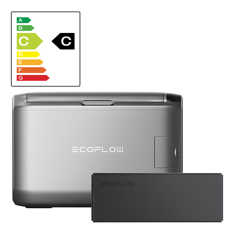 Setti: EcoFlow Glacier 55L kannettava jääkaappi + 298Wh akku.