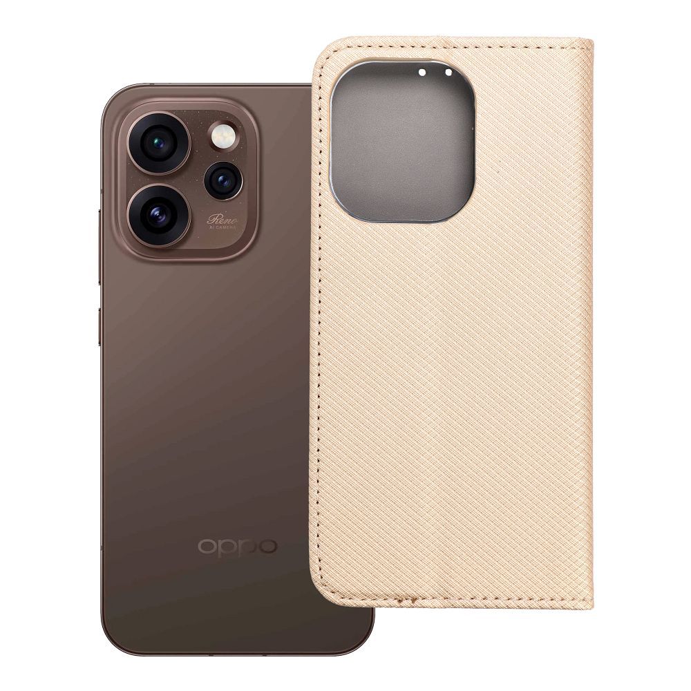 Läppäkotelo Oppo Reno 15 PRO 5G Smart Case Book kultainen