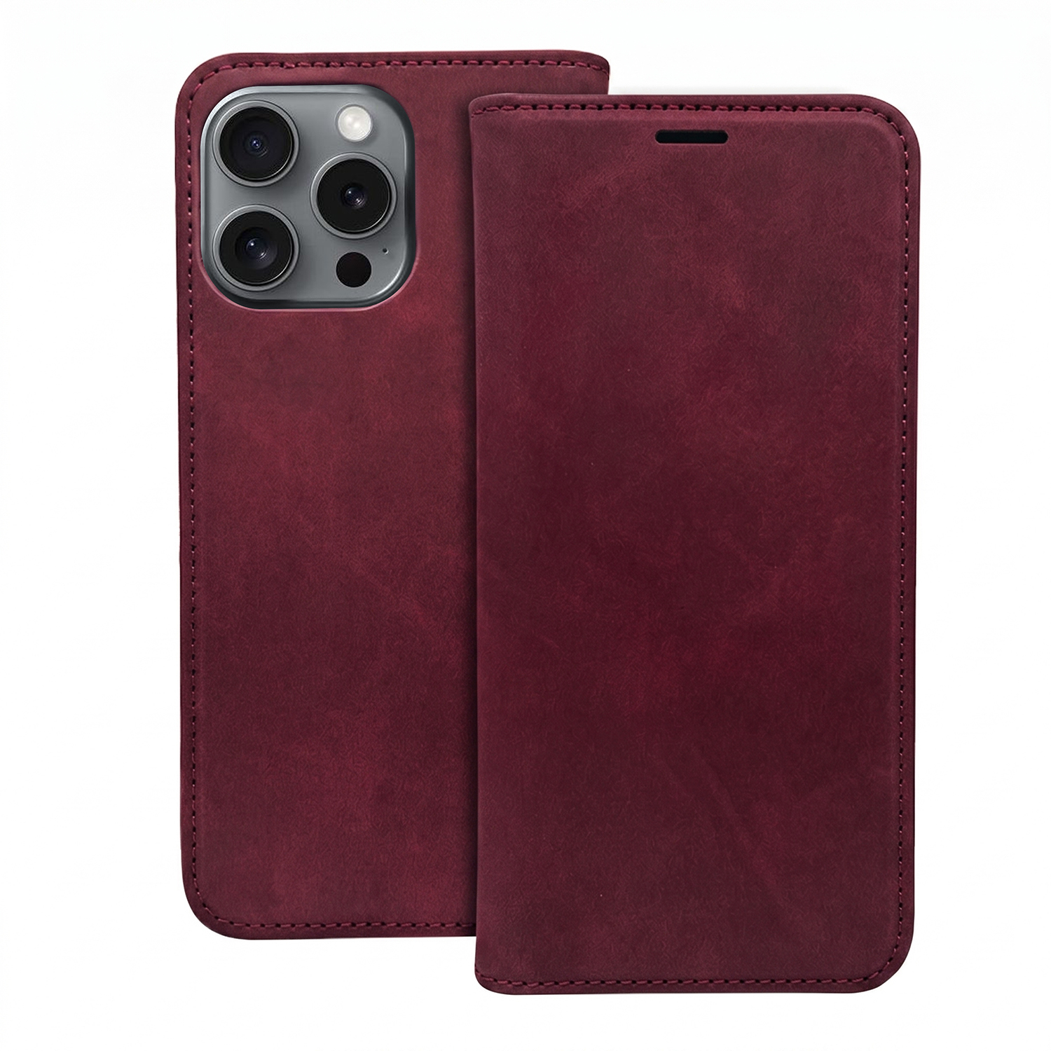Smart Suede -suojakuori Google Pixel 11 Pro XL -mallille, viininpunainen