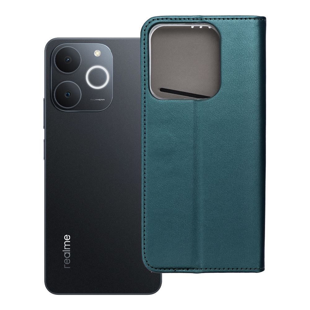 SMART MAGNETO Book Suojakuori REALME NOTE 70:lle tummanvihreä