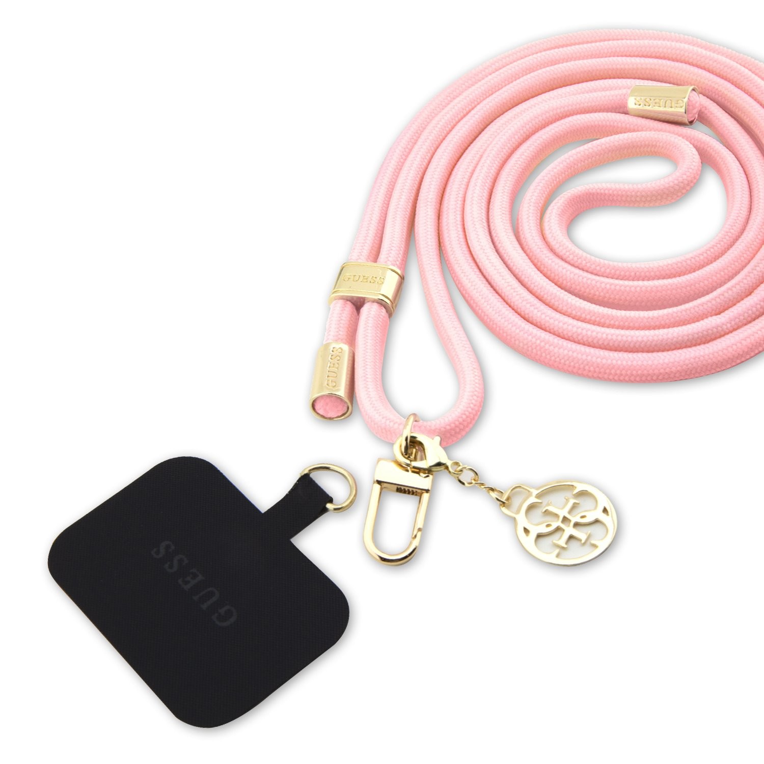 Phone lanyard Guess 4G Charm pink