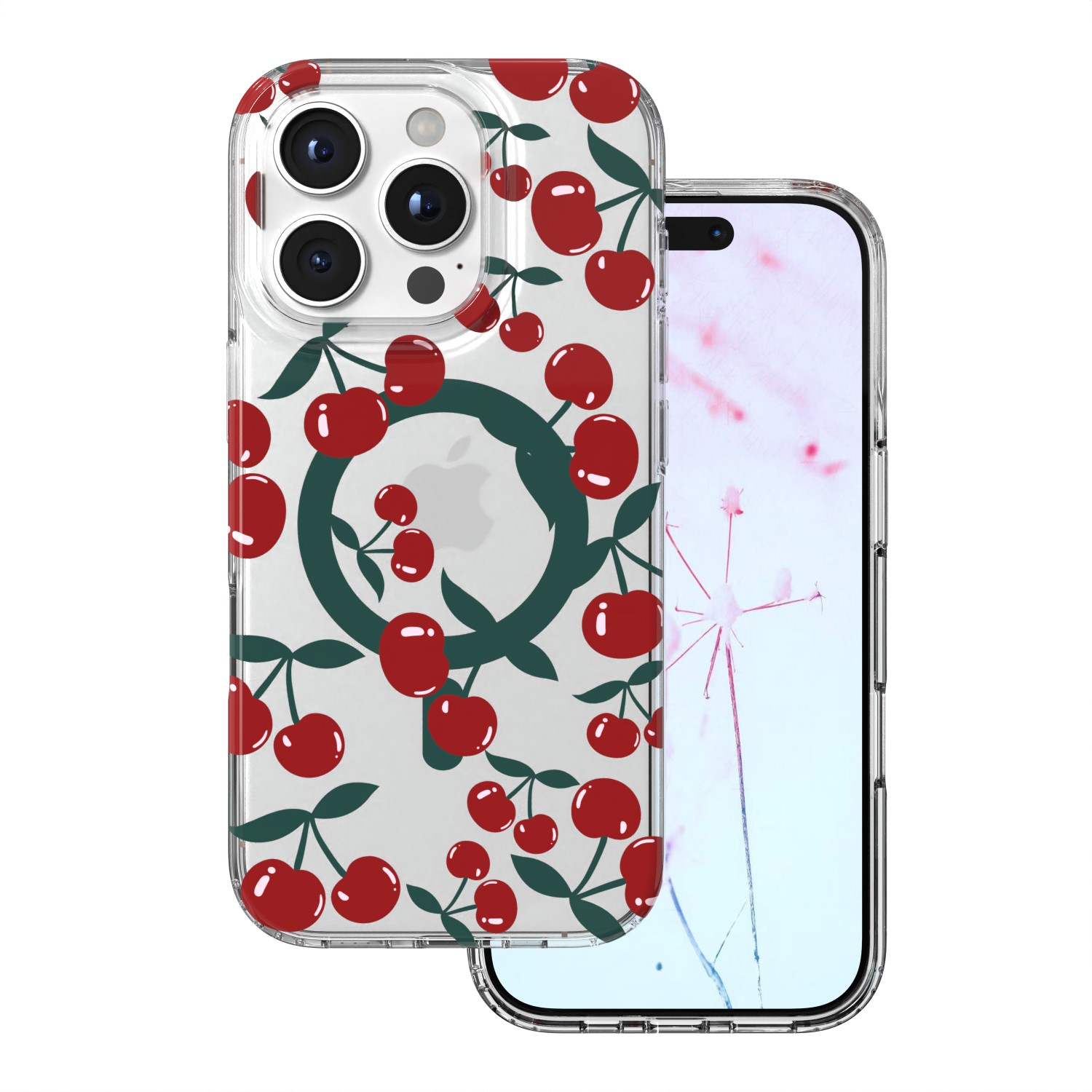 Cherry Mag suojakuori iPhone 16 Pro 6,3" läpinäkyvä