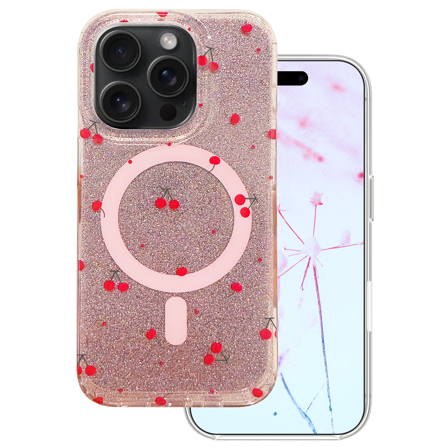 Cherry Mag suojakuori iPhone 14 Pro 6,1" kimalteleva