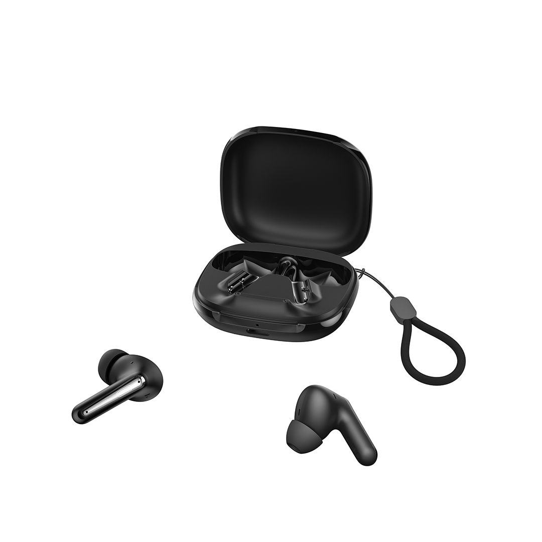 XO Bluetooth-kuulokkeet G53 TWS musta ANC + ENC telineellä