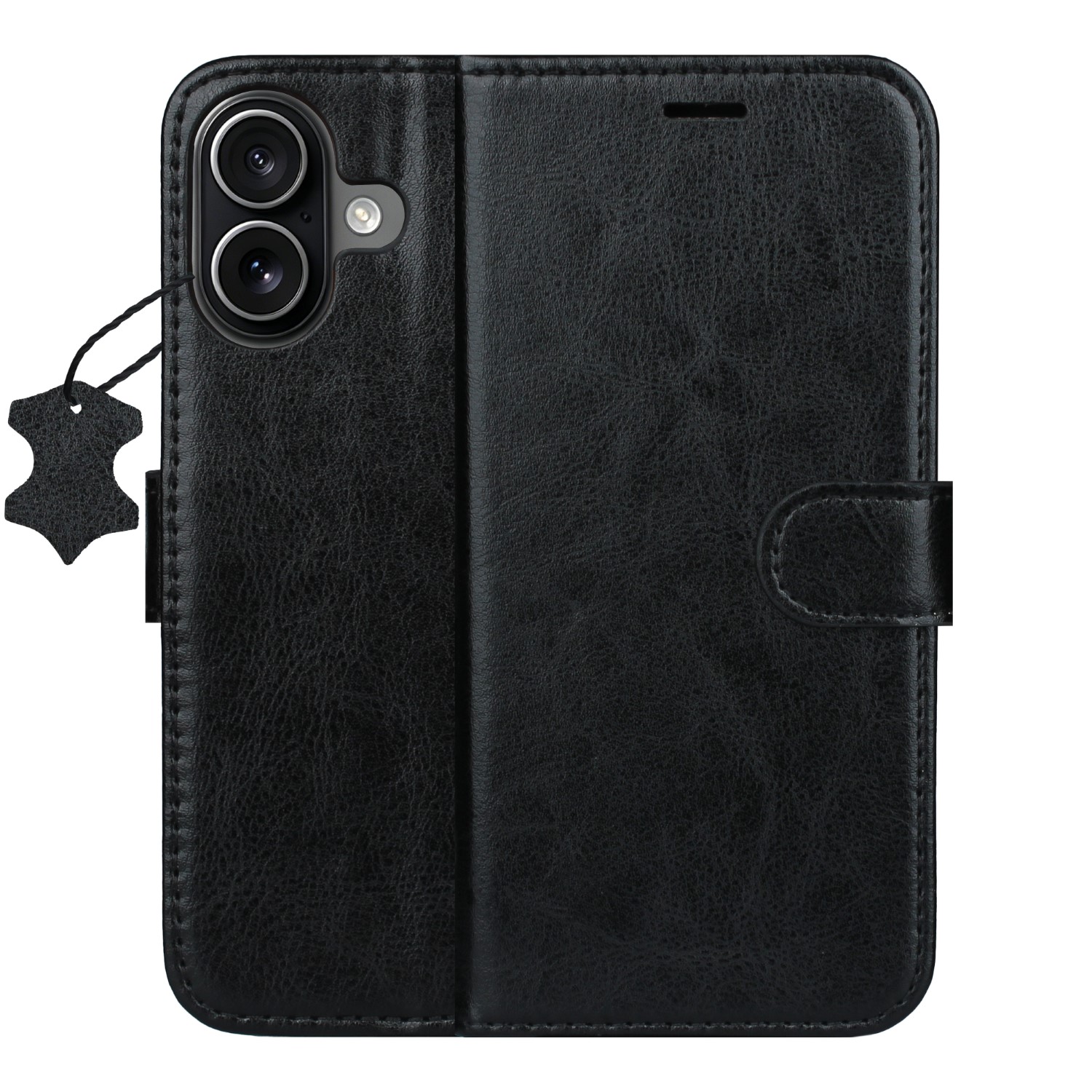 Smart Luxe nahkainen suojakuori iPhone 17 6,3" musta