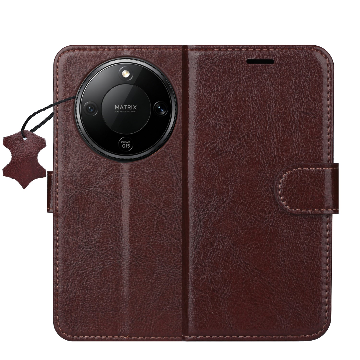 Smart Luxe nahkainen suojakuori Honor Magic 8 Lite ruskea