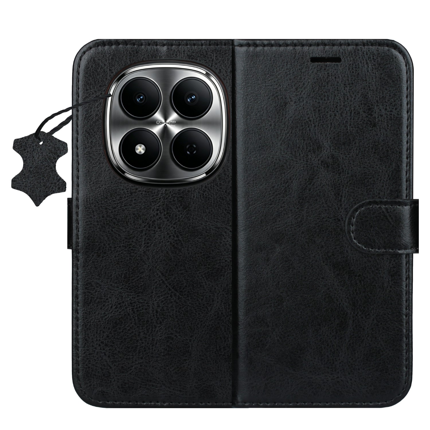 Smart Luxe nahkainen suojakuori Xiaomi Redmi Note 15 5G musta