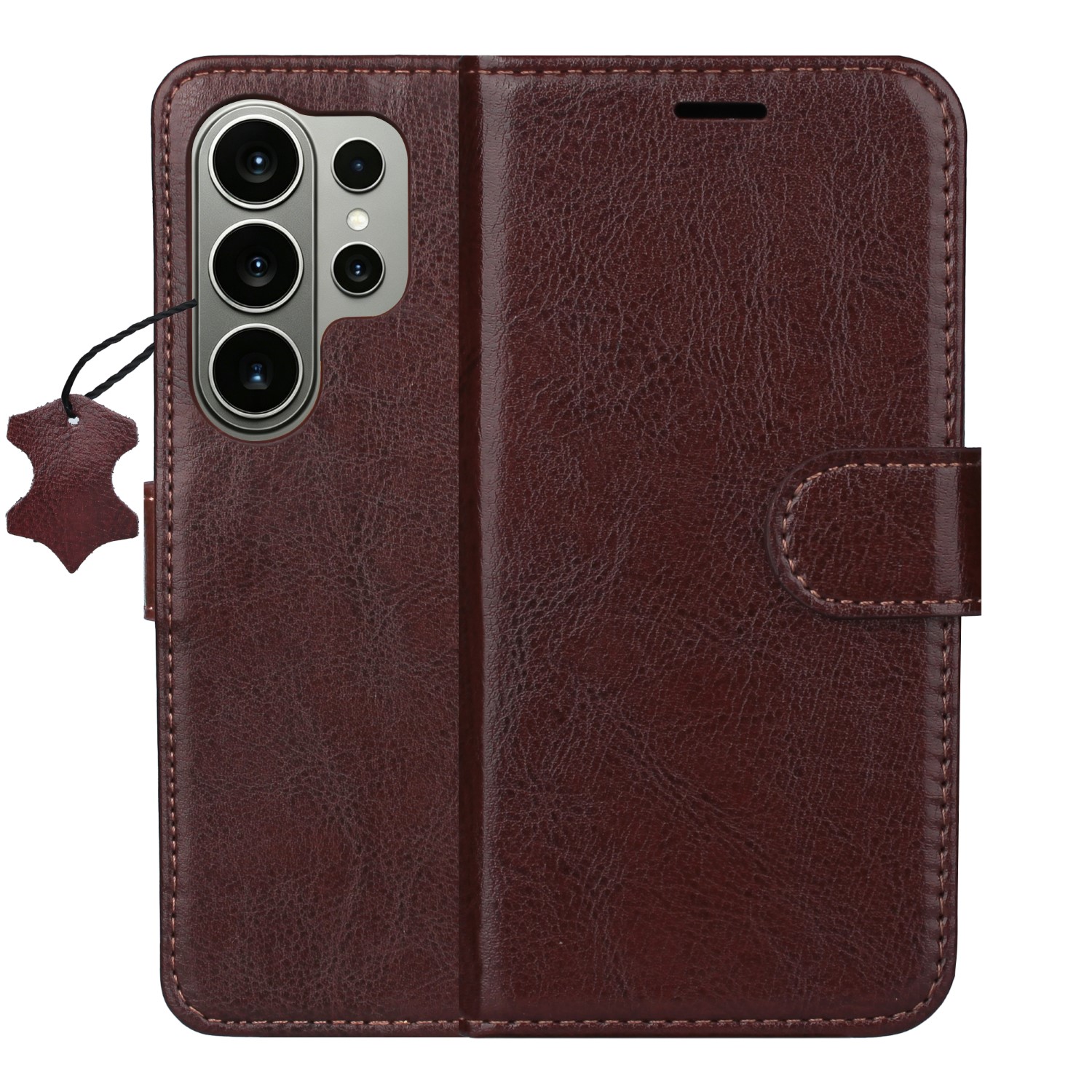 Smart Luxe nahkainen suojakuori Samsung Galaxy S26 Ultra ruskea