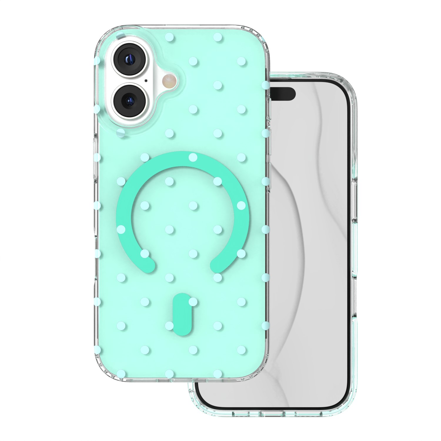 Bubble Dots Mag suojakuori iphone 17 6,3'':lle, vihreä