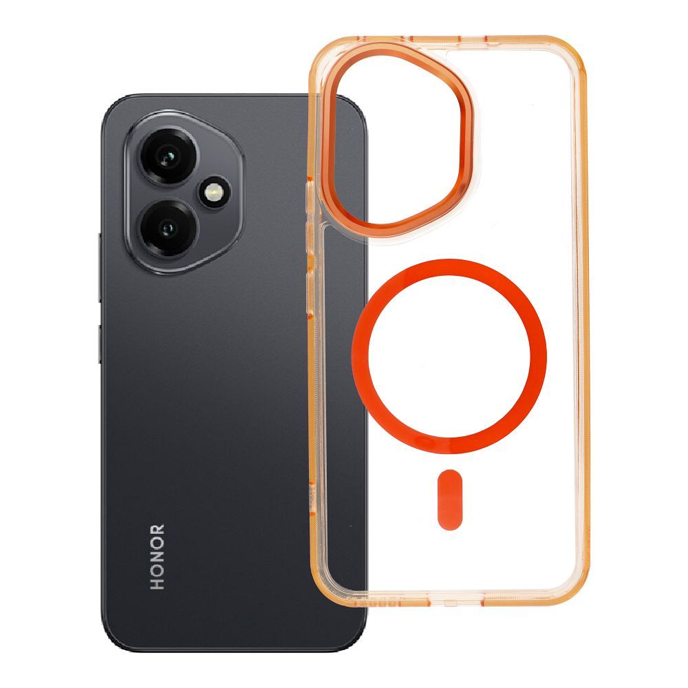 Suojakuori Honor 400 Frame Clear Hybrid Mag Cover, yhteensopiva MagSafen kanssa, hermes oranssi