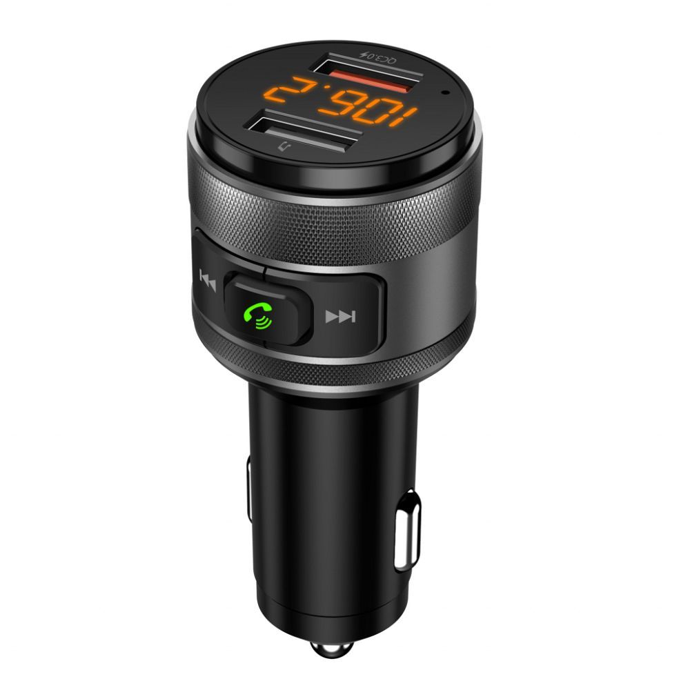 ART FM-lähetin bluetooth 5.0 + 2 x USB A QC3.0 FM-57 musta