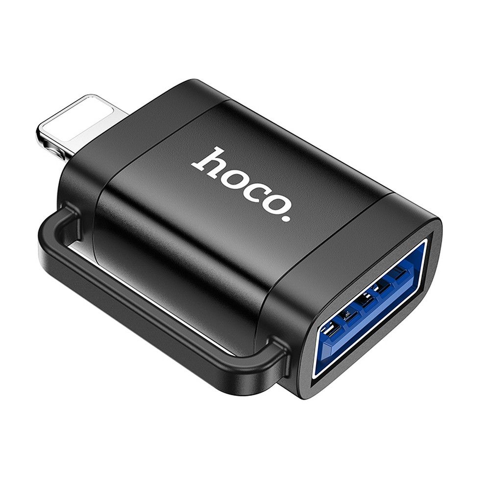 Hoco OTG-sovitin Lightning - USB-A UA31A Musta