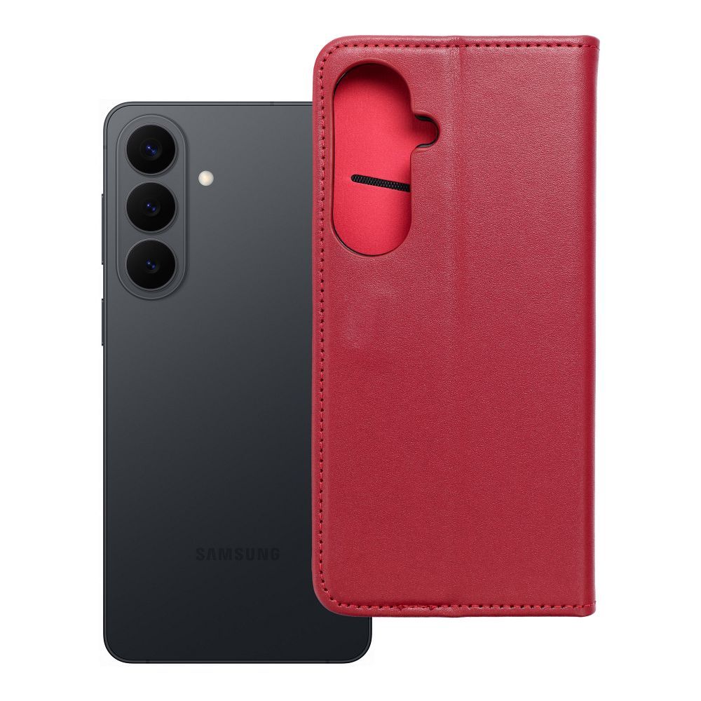 SMART PRO Book -nahkasuojakuori Samsung S26 Plus:lle viininpunainen