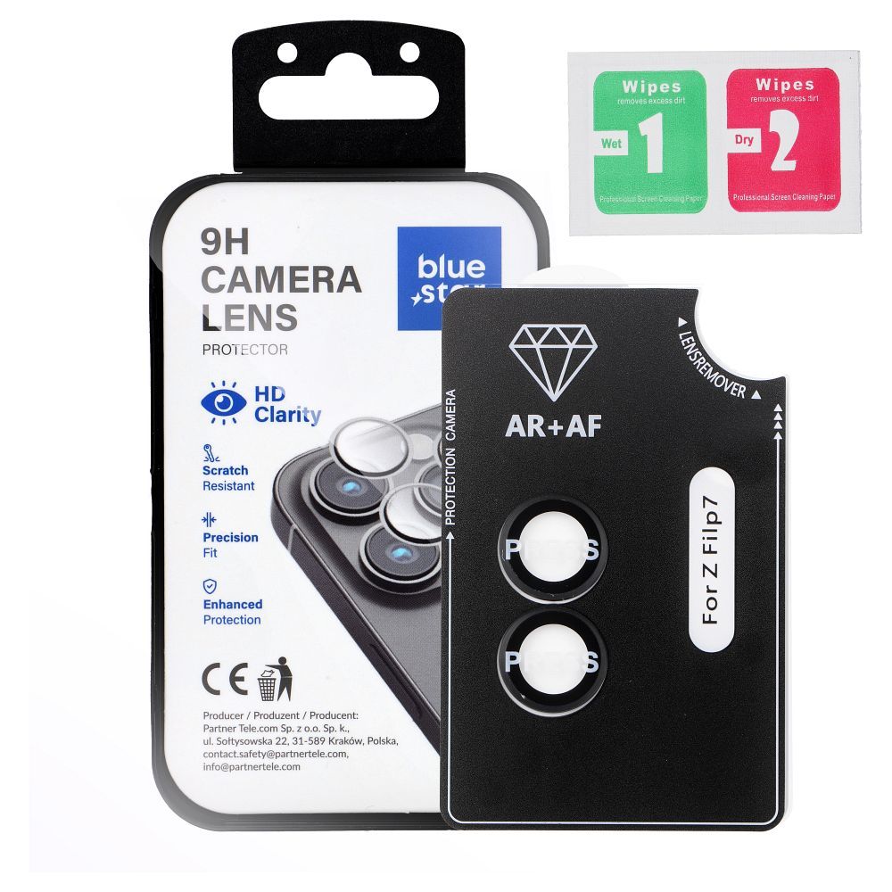 Kameran linssin suoja BLUE STAR Easy Install SAMSUNG FLIP 7 musta