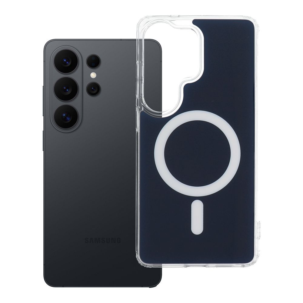 Suojakuori Samsung S26 ULTRA Clear Fusion Mag Cover yhteensopiva MagSafen kanssa laivastonsininen