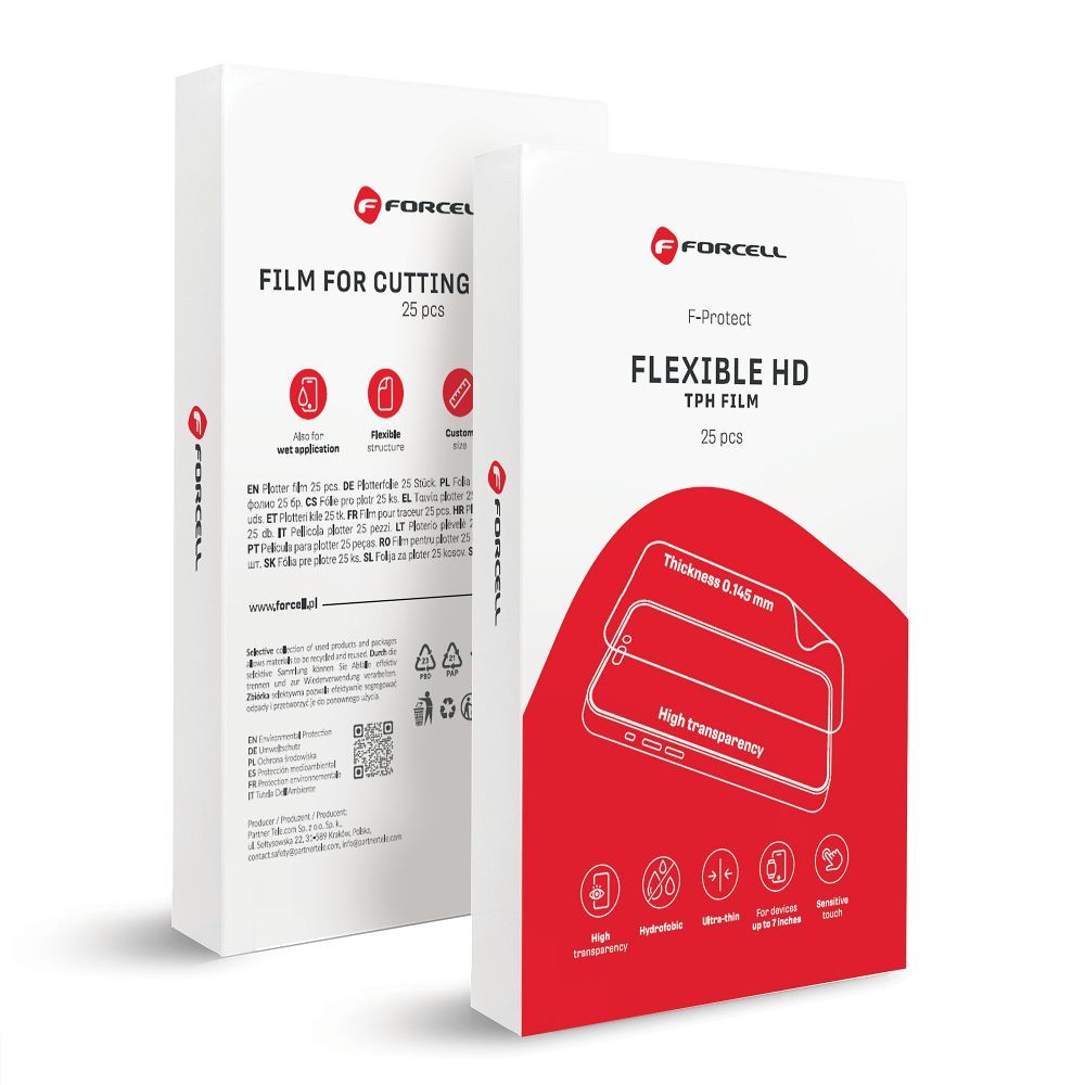 Kalvo leikkuukoneelle Forcell F-Protect Flexible HD 196 x 125 mm 25 kpl läpinäkyvä