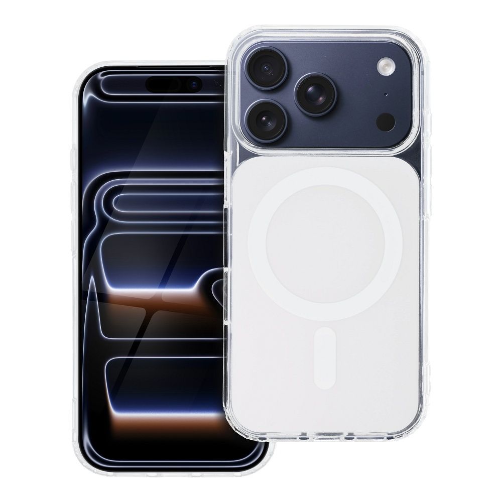 Case for iPhone 17 AIR Clear Fusion Mag Cover compatible with MagSafe white