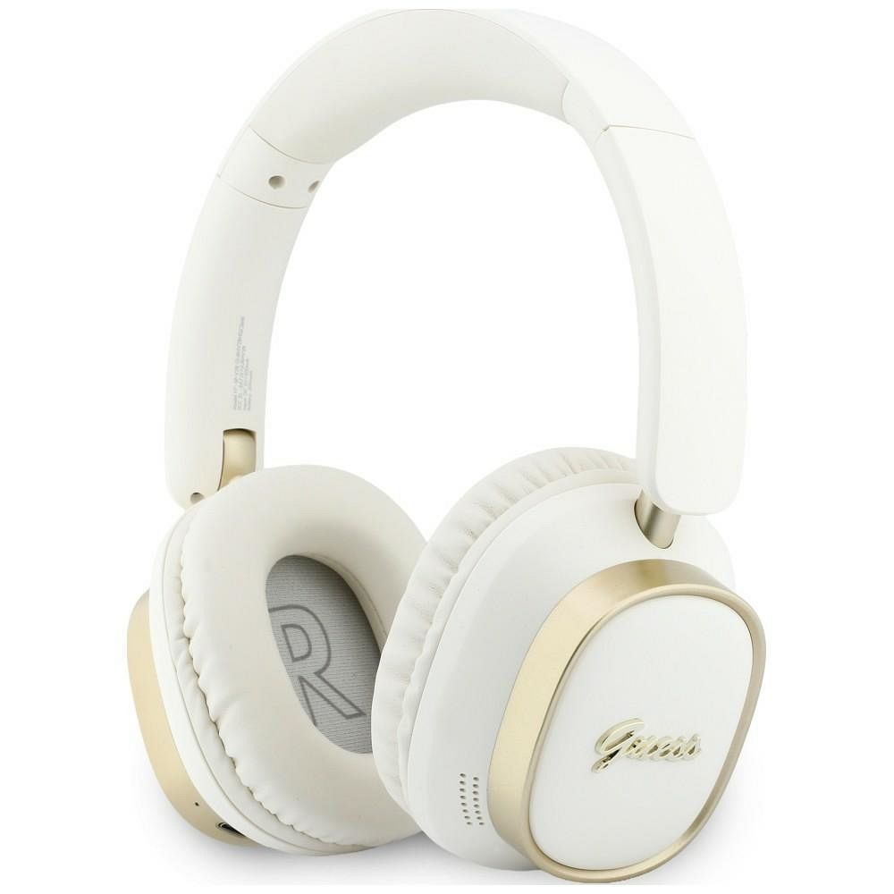 Wireless headphones Guess ENC Rectangle Metal Script white