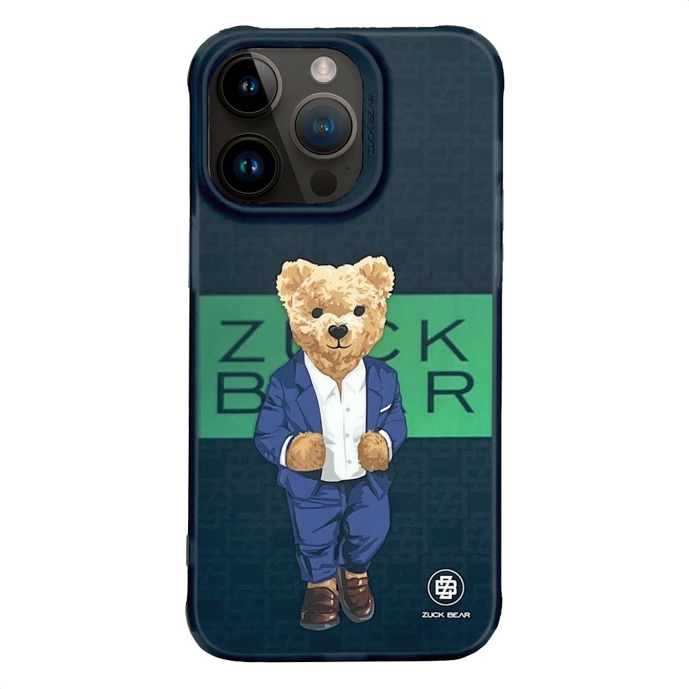 Zuck Bear French Riviera Chic iPhone 15 Pro Max Suojakuori Saint Tropez Shimmer