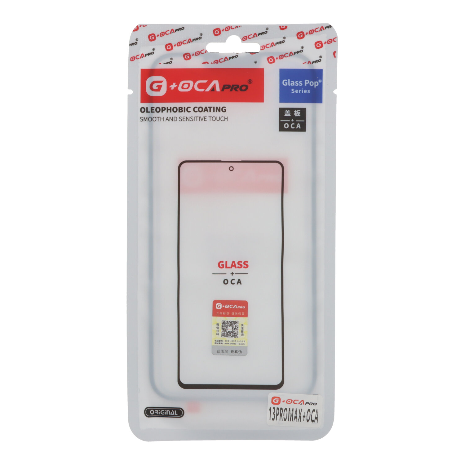 LCD stikliukas G+OCA Pro Apple iPhone 13 Pro Max su OCA
