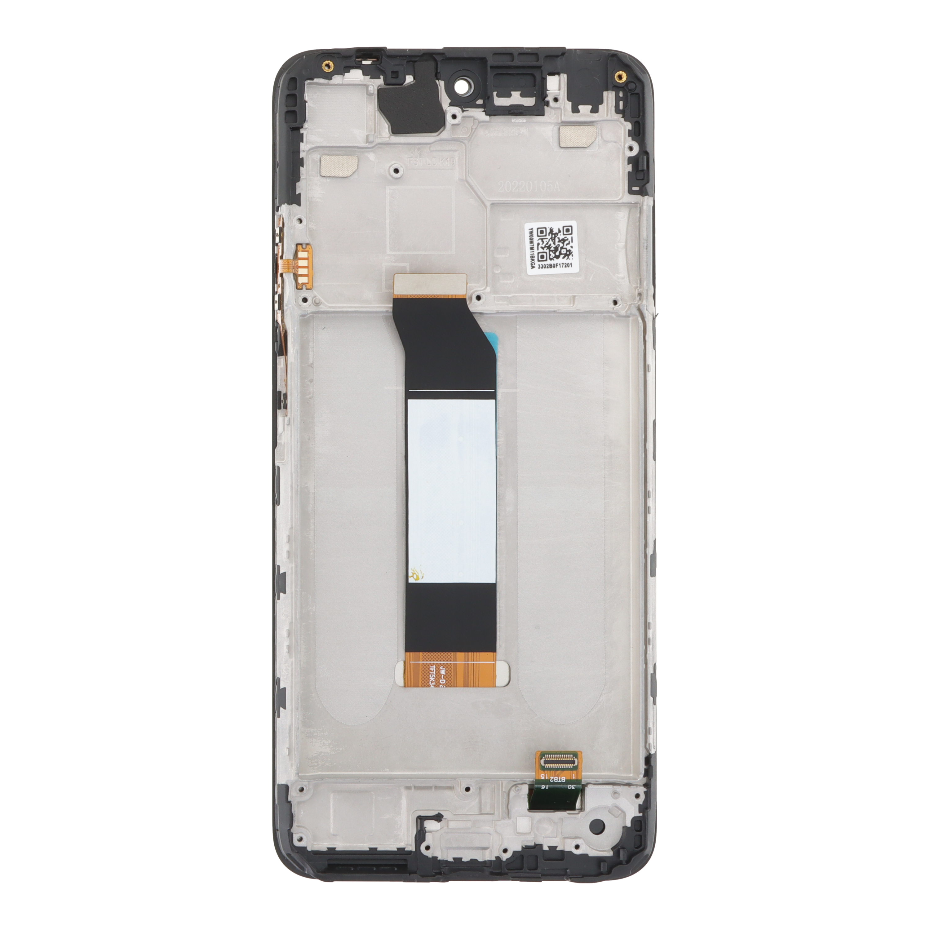 Ekranas Xiaomi Redmi Note 10 5G / Redmi Note 10T 5G / Poco M3 Pro 5G su lietimui jautriu stikliuku ir rėmeliu juodas OEM