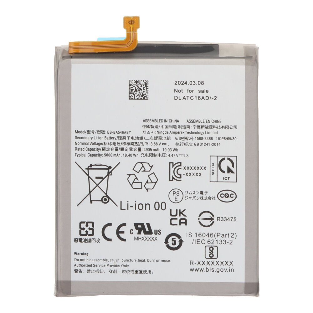 Akumuliatorius Samsung A34 5G A346 / A54 5G A546 / A35 5G A356 / A55 5G A556 EB-BA546ABY 5000mAh ORG